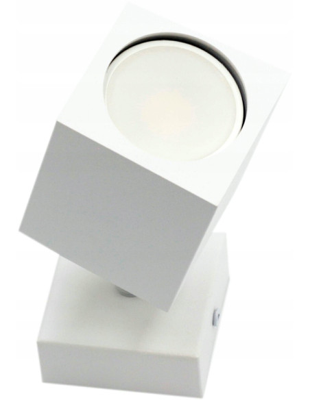 Reflektor ścienny QUANTUS I - minimalistyczny kinkiet do oświetlenia lustra, biały, regulowany, aluminiowy.