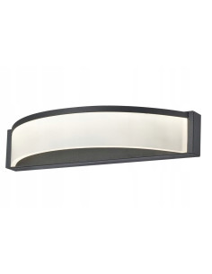 Nowoczesny kinkiet LED w półokrągłym kształcie - elegancka lampa do klatki schodowej i przedpokoju w kolorze czarnym.