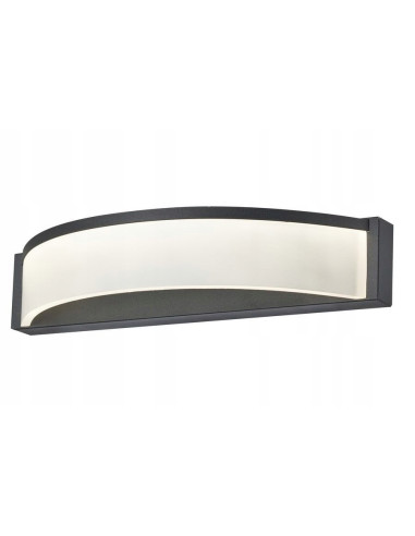 Nowoczesny kinkiet LED w półokrągłym kształcie - elegancka lampa do klatki schodowej i przedpokoju w kolorze czarnym.