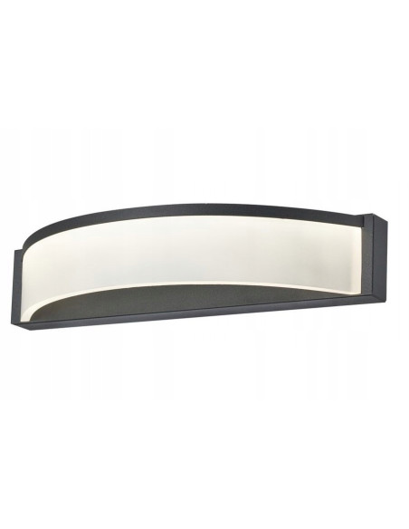 Nowoczesny kinkiet LED w półokrągłym kształcie - elegancka lampa do klatki schodowej i przedpokoju w kolorze czarnym.