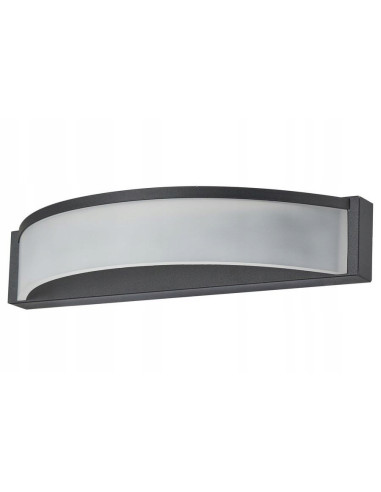 Nowoczesny kinkiet LED w półokrągłym kształcie - elegancka lampa do klatki schodowej i przedpokoju w kolorze czarnym.