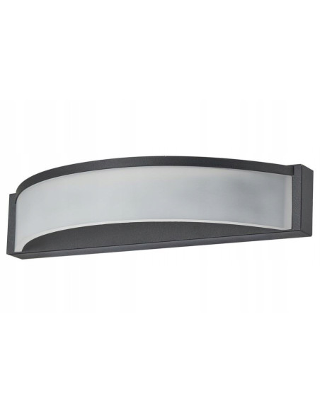 Nowoczesny kinkiet LED w półokrągłym kształcie - elegancka lampa do klatki schodowej i przedpokoju w kolorze czarnym.