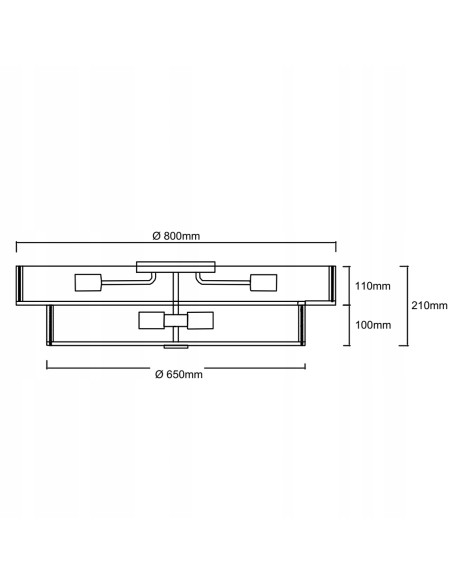Plafon sufitowy Piano PL Old Gold 80 - Elegancka lampa w kolorze złotym i białokremowym do nowoczesnych wnętrz