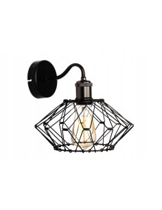 Kinkiet Industrialny Cameleon E27 w czerni - Nowoczesna Lampa Ścienna do Sypialni i Biura