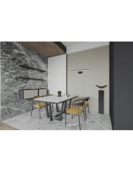 Kinkiet LED Lester w kolorze czarnym - nowoczesne oświetlenie ścienne do minimalistycznych wnętrz.