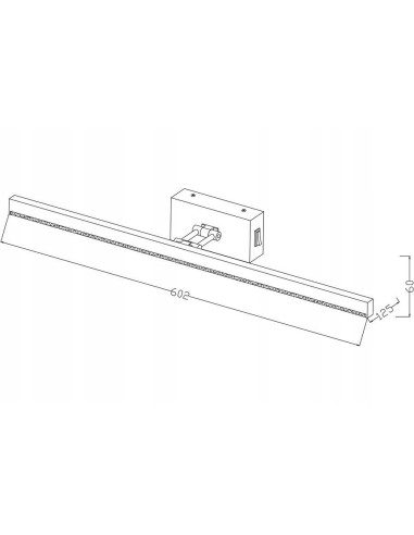 Kinkiet skandynawski Lester 60 cm biały - nowoczesne oświetlenie do obrazu i lustra, elegancja i funkcjonalność