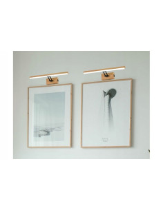 Kinkiet LED Lester z drewnianym wzorem - 60 cm, nowoczesny design, dostępny w trzech kolorach do wnętrz skandynawskich. 2