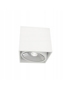 Lampa sufitowa Cardi I Bianco / Ufo Cromo - minimalistyczny plafon LED GU10 w białym i srebrnym kolorze