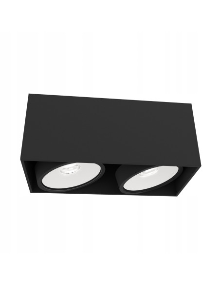 Lampa sufitowa Cardi II Nero / Ufo Bianco z dwoma źródłami światła GU10 - elegancki design czarno-biały