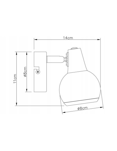 Elegancki reflektor ścienny Loris w czerni z kloszem - stylowe oświetlenie do korytarza i klatki schodowej