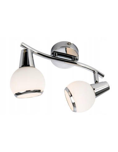 Kinkiet Loris 2-punktowy w chromie – minimalistyczne oświetlenie do korytarza i nowoczesnych wnętrz