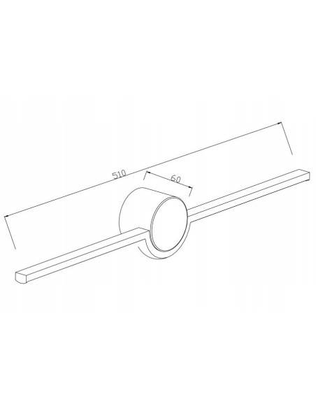 Kinkiet LED Almyrida 51 cm antracytowy – nowoczesne oświetlenie do łazienki i wnętrz, energooszczędny, minimalistyczny.