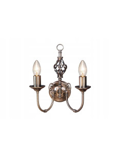 Kinkiet Aimee - elegancka lampa ścienna w złotym kolorze do sypialni i holu, 2 gniazda E14, stylowy design.