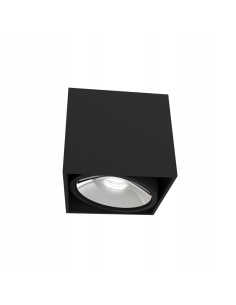 Plafon Cardi I Nero w nowoczesnym stylu minimalistycznym, czarno-srebrny, GU10 - Orlicki Design