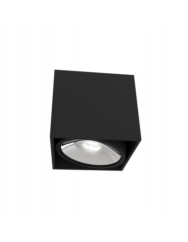 Plafon Cardi I Nero w nowoczesnym stylu minimalistycznym, czarno-srebrny, GU10 - Orlicki Design