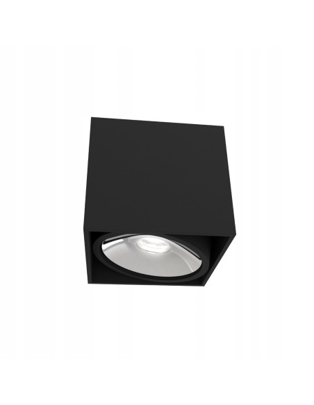 Plafon Cardi I Nero w nowoczesnym stylu minimalistycznym, czarno-srebrny, GU10 - Orlicki Design