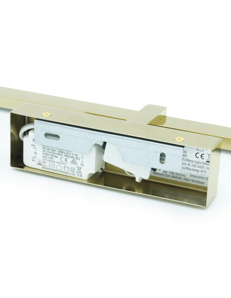 Kinkiet LED VENUS 18W 90 cm w kolorze złotym IP44 - eleganckie oświetlenie do łazienki nad lustro