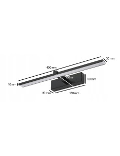 Elegancki kinkiet LED VENUS 8W w kolorze czarnym - nowoczesne oświetlenie łazienkowe, IP44, energooszczędny styl. 2