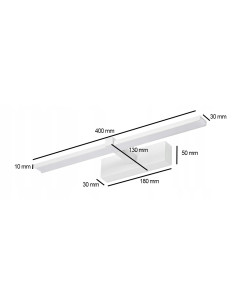 Kinkiet LED VENUS 40 cm Biały, Wodoodporny IP44 – Nowoczesne Oświetlenie do Łazienki i Salonów 2