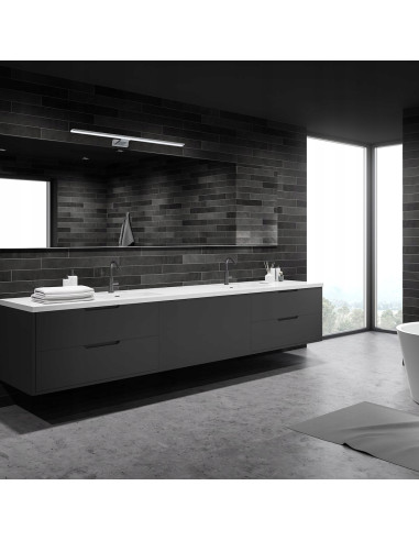 Kinkiet łazienkowy Milagro SHINE 80 cm LED, chromowany, wodoodporny, eleganckie oświetlenie do wnętrz