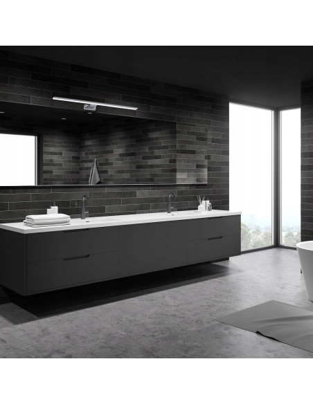 Kinkiet łazienkowy Milagro SHINE 80 cm LED, chromowany, wodoodporny, eleganckie oświetlenie do wnętrz