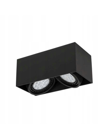 Plafon nowoczesny CARDI II NERO z dwoma punktami świetlnymi, Orlicki Design, minimalistyczny styl do wnętrz