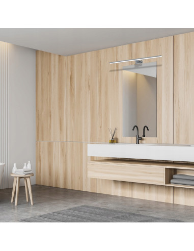 Kinkiet łazienkowy Milagro SHINE 80 cm LED, chromowany, wodoodporny, eleganckie oświetlenie do wnętrz