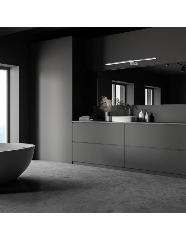 Kinkiet łazienkowy Milagro SHINE 80 cm LED, chromowany, wodoodporny, eleganckie oświetlenie do wnętrz