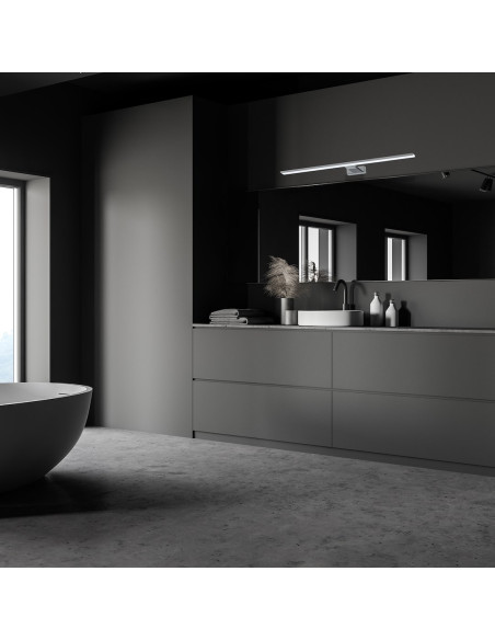 Kinkiet łazienkowy Milagro SHINE 80 cm LED, chromowany, wodoodporny, eleganckie oświetlenie do wnętrz