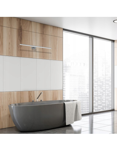 Kinkiet łazienkowy Milagro SHINE 80 cm LED, chromowany, wodoodporny, eleganckie oświetlenie do wnętrz