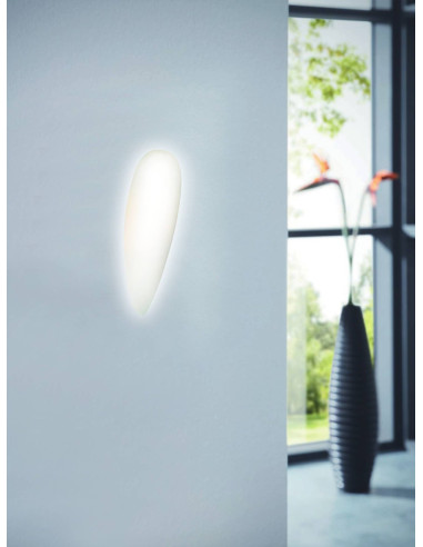 Lampa ścienna Corno LED - minimalistyczna biała oprawa owalna do sypialni, nowoczesny design, efektywność A.