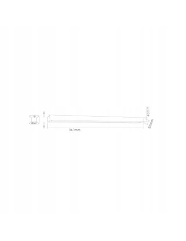 Lampa ścienna LED Bastone 940 - Eleganckie oświetlenie biurowe w minimalistycznym stylu z chromowanym wykończeniem