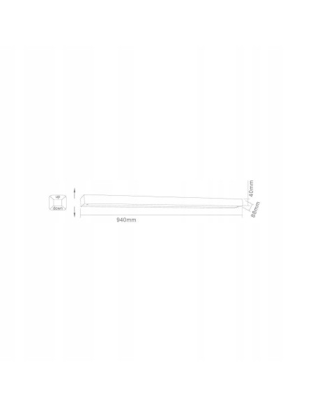 Lampa ścienna LED Bastone 940 - Eleganckie oświetlenie biurowe w minimalistycznym stylu z chromowanym wykończeniem