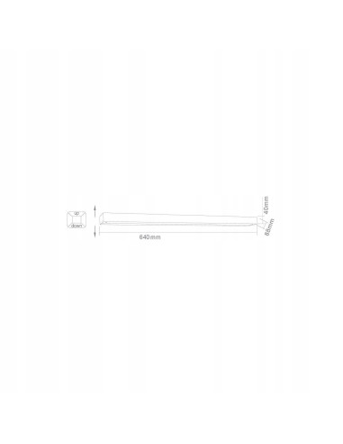 Lampa ścienna LED Bastone 940 - Eleganckie oświetlenie biurowe w minimalistycznym stylu z chromowanym wykończeniem