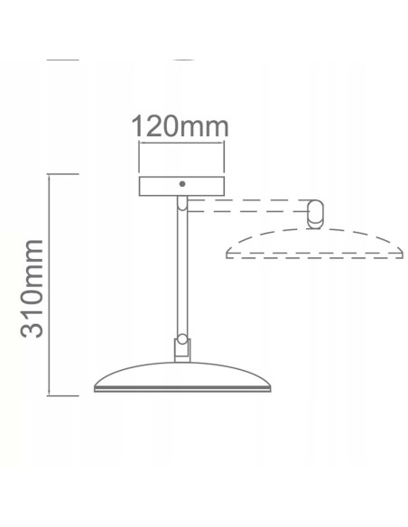 Lampa Kinkietowa Belli IP44 z Lustrem LED, Regulowane Światło, Elegancki Design do Łazienki, Orlicki Design