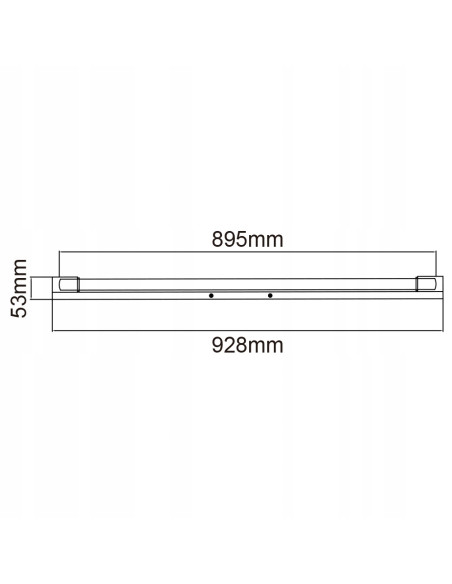 Lampa ścienna Primo 900 LED IP44 - Nowoczesne oświetlenie do łazienek i wnętrz komercyjnych, chromowy design.