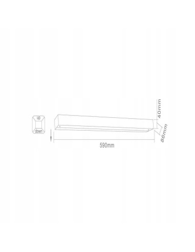 Lampa LED Arco 665 - elegancka listwa oświetleniowa, minimalistyczny design do biura i hotelu, chromowane wykończenie