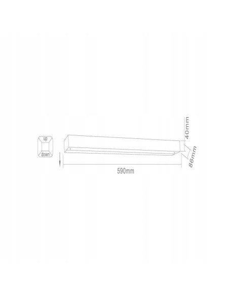 Lampa LED Arco 665 - elegancka listwa oświetleniowa, minimalistyczny design do biura i hotelu, chromowane wykończenie