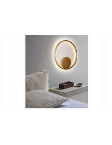 Kinkiet LED RING HALO 40 w kolorze złotym – nowoczesne oświetlenie do wnętrz restauracyjnych i domowych