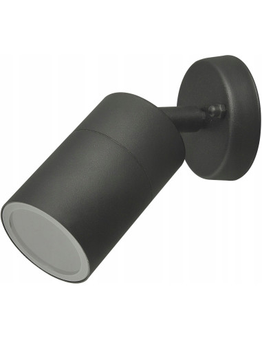 Moderny reflektor ogrodowy ROLF WALL czarny z regulacją światła, IP44, 35W GU10 - eleganckie oświetlenie tarasu i ogrodu