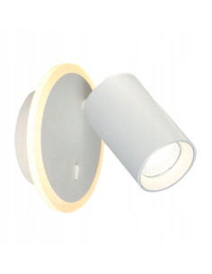 Lampa ścienna Parma z ruchomym reflektorem - eleganckie oświetlenie do biura i przedpokoju w białym i złotym kolorze