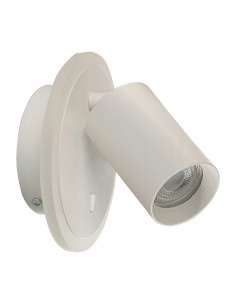 Lampa ścienna Parma z ruchomym reflektorem - eleganckie oświetlenie do biura i przedpokoju w białym i złotym kolorze 2