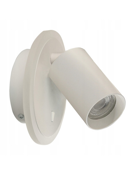 Lampa ścienna Parma z ruchomym reflektorem - eleganckie oświetlenie do biura i przedpokoju w białym i złotym kolorze