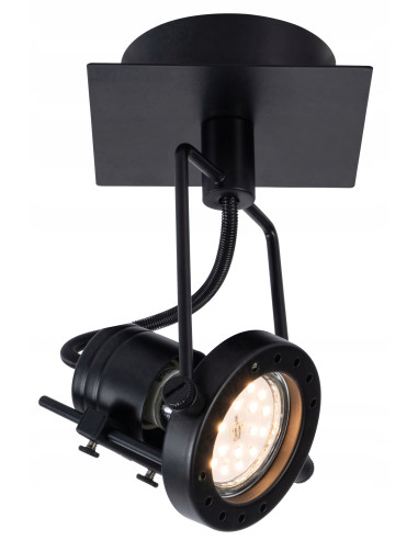 Kinkiet industrialny Fiji 2 czarny z regulowanym reflektorem – nowoczesne oświetlenie od Reality do stylowych wnętrz
