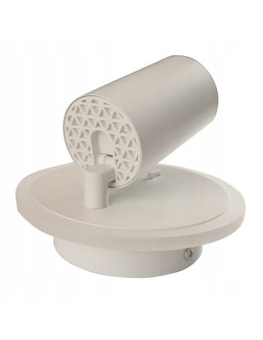 Lampa ścienna Parma z ruchomym reflektorem - eleganckie oświetlenie do biura i przedpokoju w białym i złotym kolorze