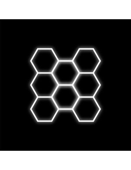 Nowoczesna Lampa Sufitowa LED HEXAGON 7W 6500K - Minimalistyczny Design, Biała, 44x44cm, Energooszczędna