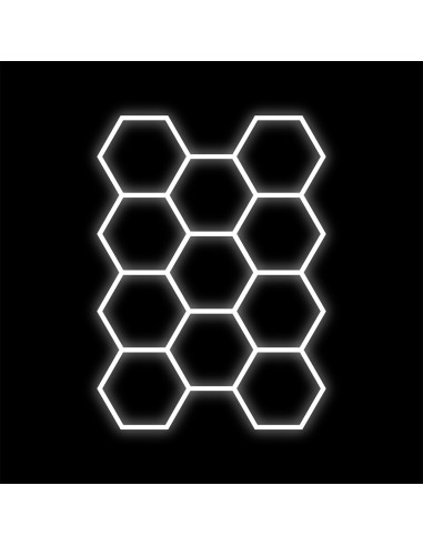 Nowoczesna Lampa Sufitowa LED HEXAGON 7W 6500K - Minimalistyczny Design, Biała, 44x44cm, Energooszczędna