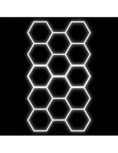 Nowoczesna Lampa Sufitowa LED HEXAGON 7W 6500K - Minimalistyczny Design, Biała, 44x44cm, Energooszczędna
