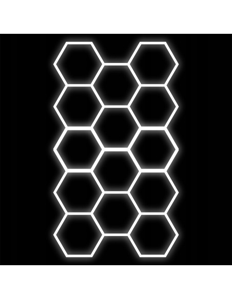 Nowoczesna Lampa Sufitowa LED HEXAGON 7W 6500K - Minimalistyczny Design, Biała, 44x44cm, Energooszczędna