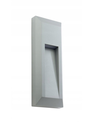 Lampa natynkowa LED MUR PC 2502B - eleganckie oświetlenie zewnętrzne w odcieniu szarości, IP65, 150 lumenów.